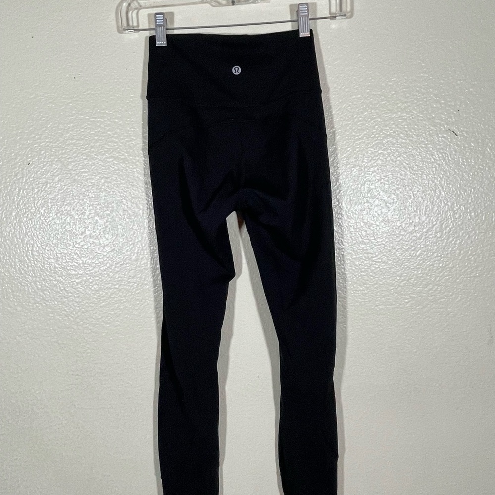 Lululemon Solid Black Full Length Leggings/ Sz 2 … - image 8